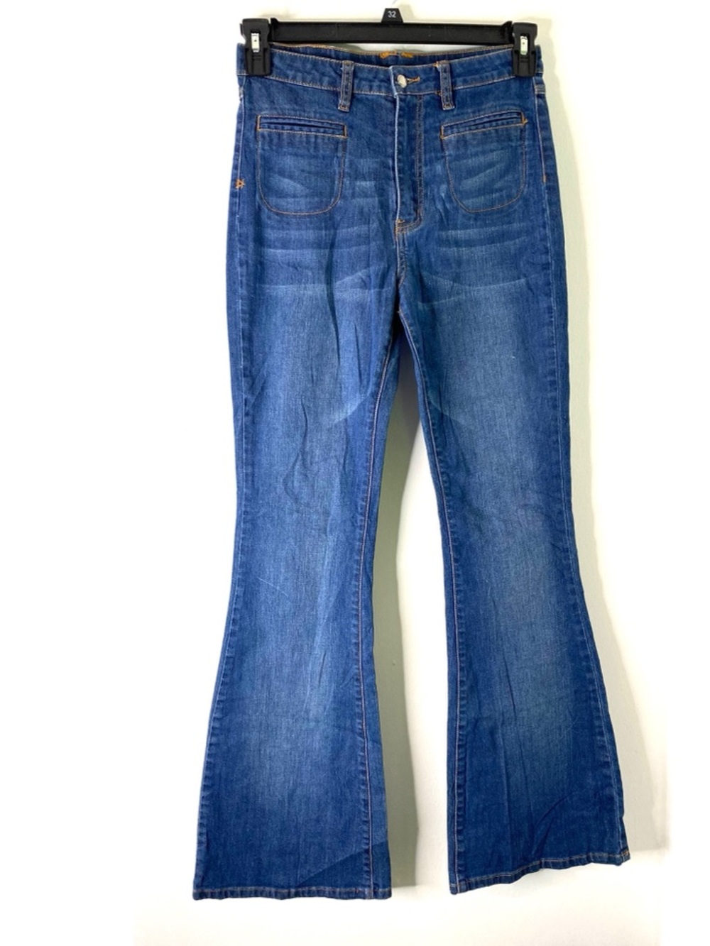 Flare Leg Jeans Patch Pocket Boho Denim High Rise Flare Some Days Lovin